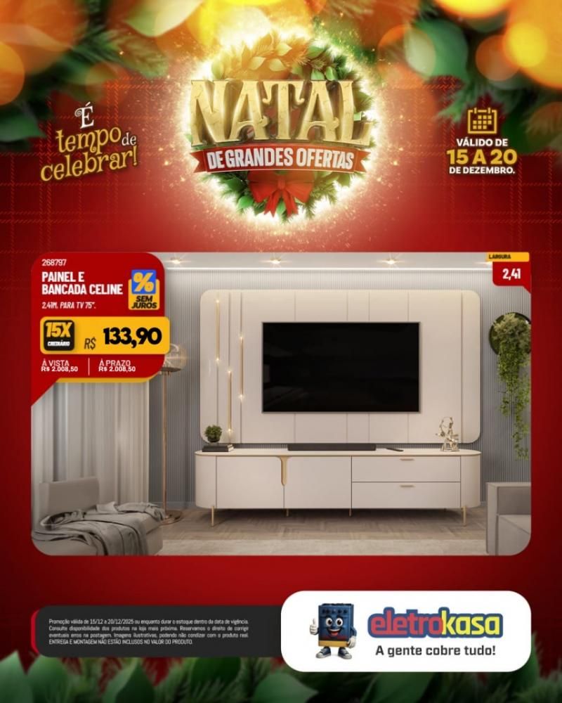 Aproveite as ofertas de Natal para mobiliar ou renovar sua casa com as lojas eletroKasa, em Rolim de Moura Aproveite as ofertas de Natal para mobiliar ou renovar sua casa com as lojas eletroKasa, em Rolim de Moura