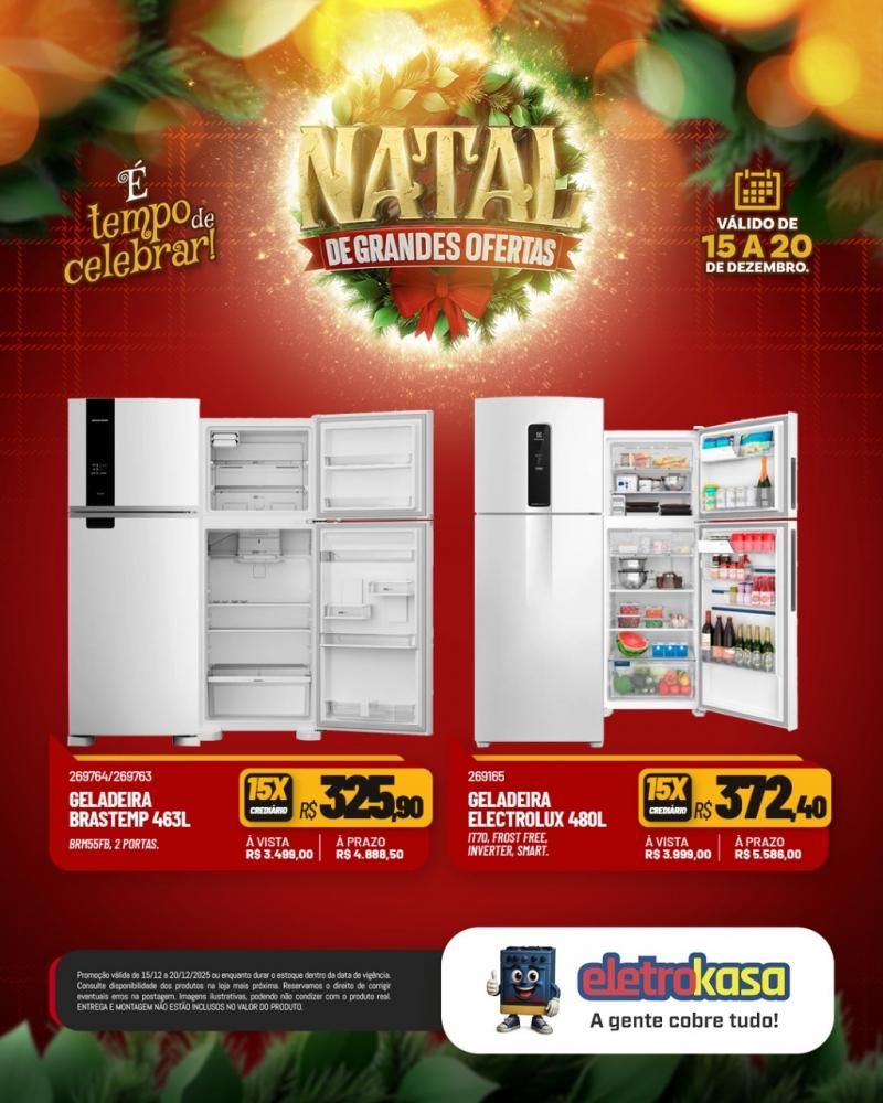 Aproveite as ofertas de Natal para mobiliar ou renovar sua casa com as lojas eletroKasa, em Rolim de Moura Aproveite as ofertas de Natal para mobiliar ou renovar sua casa com as lojas eletroKasa, em Rolim de Moura