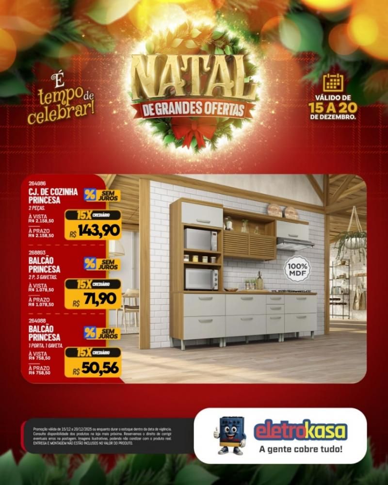 Aproveite as ofertas de Natal para mobiliar ou renovar sua casa com as lojas eletroKasa, em Rolim de Moura Aproveite as ofertas de Natal para mobiliar ou renovar sua casa com as lojas eletroKasa, em Rolim de Moura