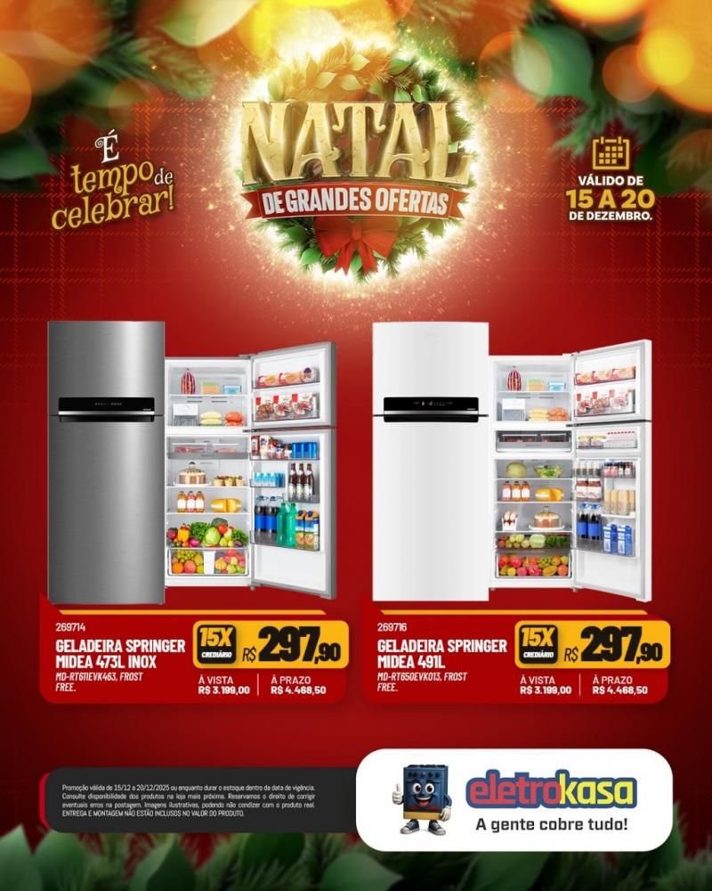 Aproveite as ofertas de Natal para mobiliar ou renovar sua casa com as lojas eletroKasa, em Rolim de Moura Aproveite as ofertas de Natal para mobiliar ou renovar sua casa com as lojas eletroKasa, em Rolim de Moura