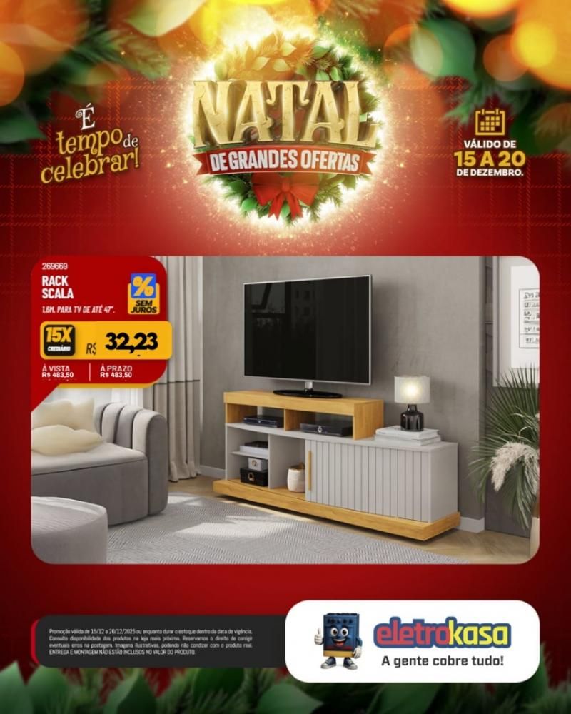 Aproveite as ofertas de Natal para mobiliar ou renovar sua casa com as lojas eletroKasa, em Rolim de Moura Aproveite as ofertas de Natal para mobiliar ou renovar sua casa com as lojas eletroKasa, em Rolim de Moura