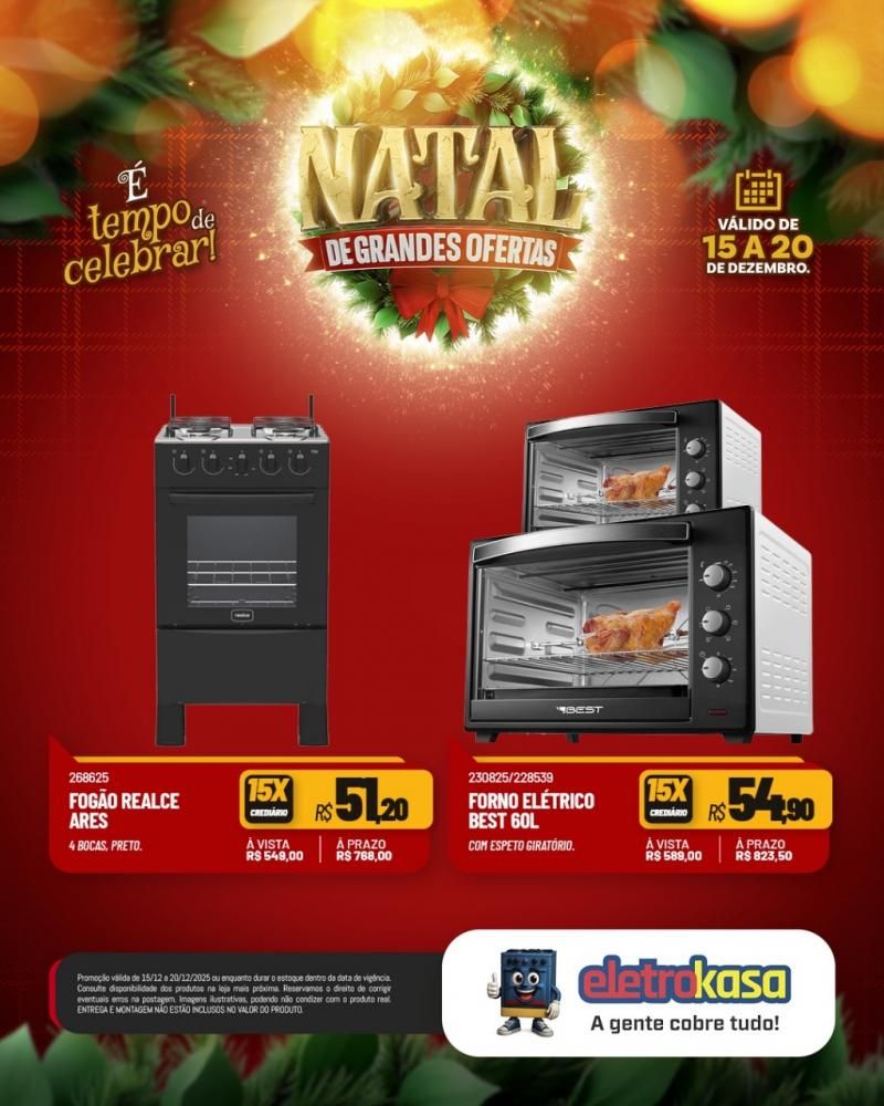 Aproveite as ofertas de Natal para mobiliar ou renovar sua casa com as lojas eletroKasa, em Rolim de Moura Aproveite as ofertas de Natal para mobiliar ou renovar sua casa com as lojas eletroKasa, em Rolim de Moura
