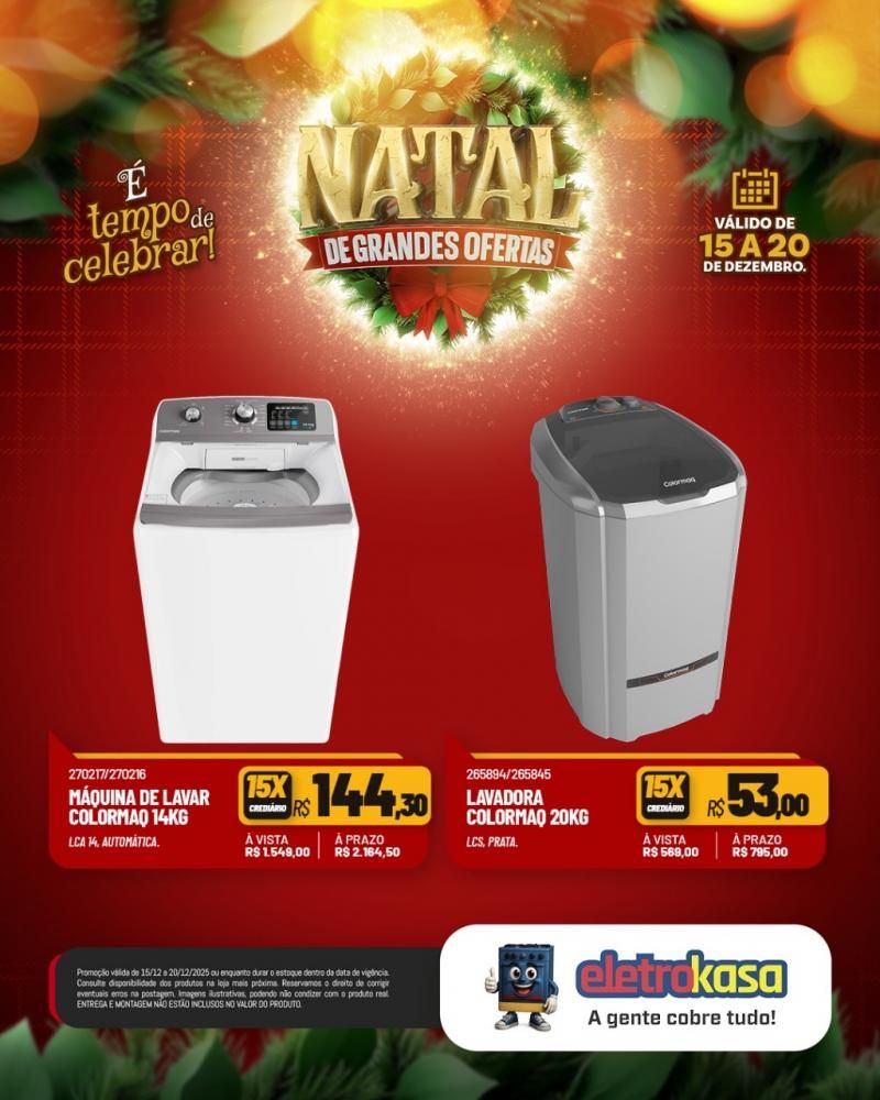 Aproveite as ofertas de Natal para mobiliar ou renovar sua casa com as lojas eletroKasa, em Rolim de Moura Aproveite as ofertas de Natal para mobiliar ou renovar sua casa com as lojas eletroKasa, em Rolim de Moura