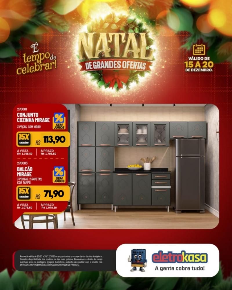 Aproveite as ofertas de Natal para mobiliar ou renovar sua casa com as lojas eletroKasa, em Rolim de Moura Aproveite as ofertas de Natal para mobiliar ou renovar sua casa com as lojas eletroKasa, em Rolim de Moura
