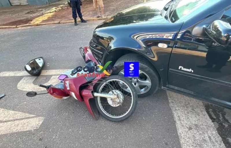 Motociclista fratura braço após acidente em Cacoal Motociclista fratura braço após acidente em Cacoal