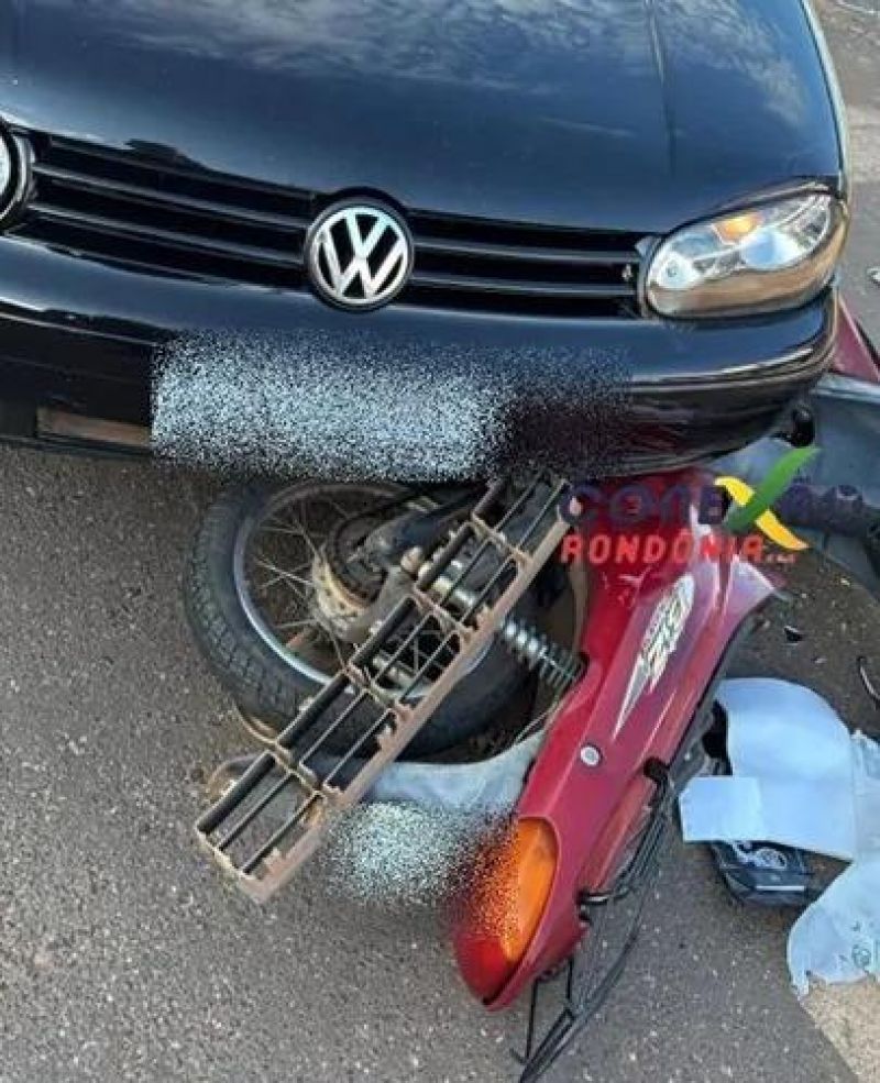 Motociclista fratura braço após acidente em Cacoal Motociclista fratura braço após acidente em Cacoal