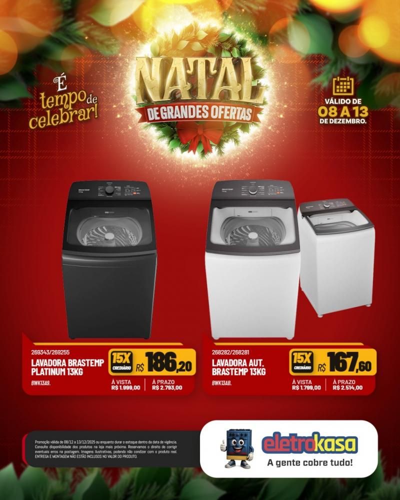 Natal com grandes ofertas nas lojas eletroKasa, em Rolim de Moura Natal com grandes ofertas nas lojas eletroKasa, em Rolim de Moura