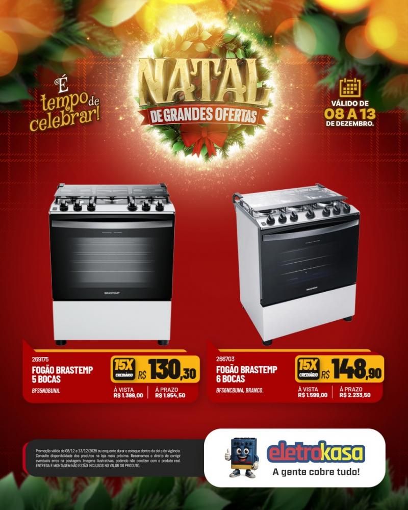 Natal com grandes ofertas nas lojas eletroKasa, em Rolim de Moura Natal com grandes ofertas nas lojas eletroKasa, em Rolim de Moura