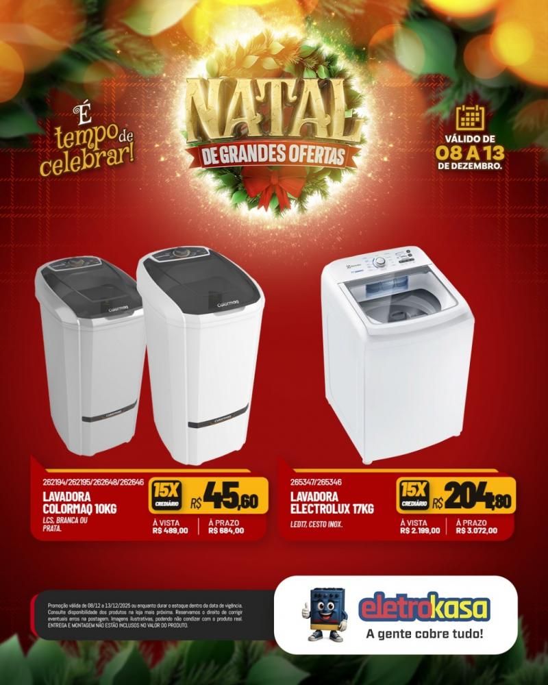 Natal com grandes ofertas nas lojas eletroKasa, em Rolim de Moura Natal com grandes ofertas nas lojas eletroKasa, em Rolim de Moura