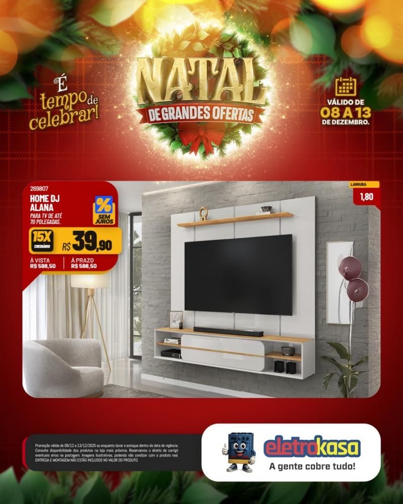 Natal com grandes ofertas nas lojas eletroKasa, em Rolim de Moura Natal com grandes ofertas nas lojas eletroKasa, em Rolim de Moura