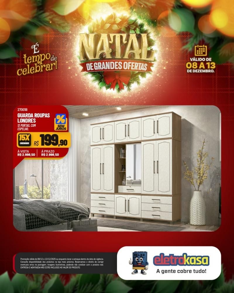 Natal com grandes ofertas nas lojas eletroKasa, em Rolim de Moura Natal com grandes ofertas nas lojas eletroKasa, em Rolim de Moura