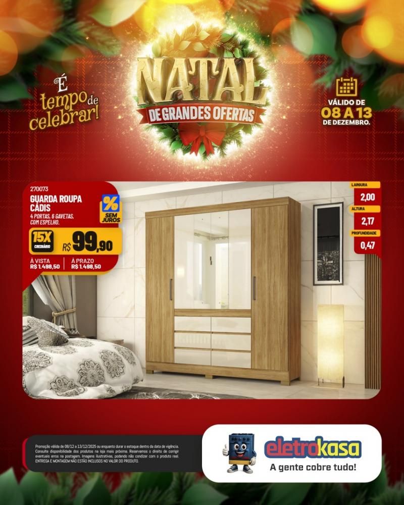 Natal com grandes ofertas nas lojas eletroKasa, em Rolim de Moura Natal com grandes ofertas nas lojas eletroKasa, em Rolim de Moura