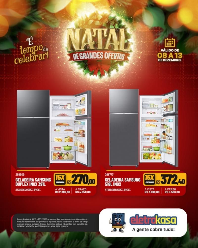 Natal com grandes ofertas nas lojas eletroKasa, em Rolim de Moura Natal com grandes ofertas nas lojas eletroKasa, em Rolim de Moura