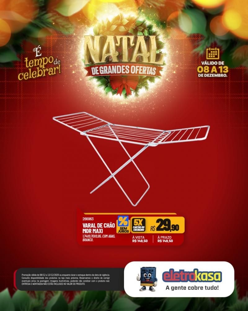 Natal com grandes ofertas nas lojas eletroKasa, em Rolim de Moura Natal com grandes ofertas nas lojas eletroKasa, em Rolim de Moura