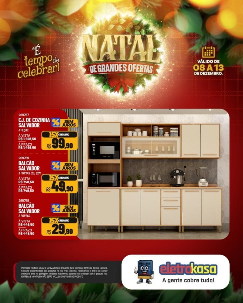 Natal com grandes ofertas nas lojas eletroKasa, em Rolim de Moura Natal com grandes ofertas nas lojas eletroKasa, em Rolim de Moura
