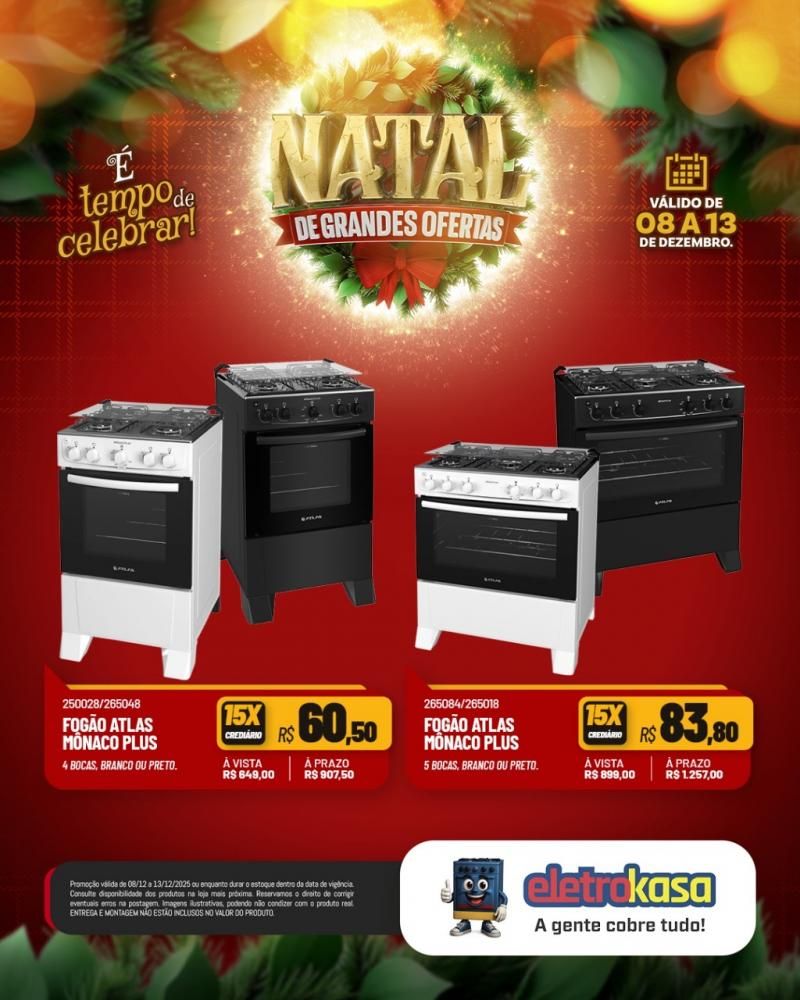 Natal com grandes ofertas nas lojas eletroKasa, em Rolim de Moura Natal com grandes ofertas nas lojas eletroKasa, em Rolim de Moura