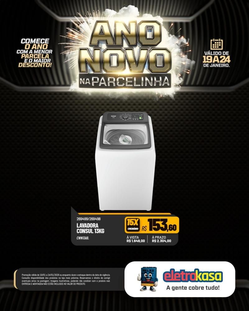 Ano novo com parcelas que cabem no seu bolso nas lojas eletroKasa, em Rolim de Moura Ano novo com parcelas que cabem no seu bolso nas lojas eletroKasa, em Rolim de Moura