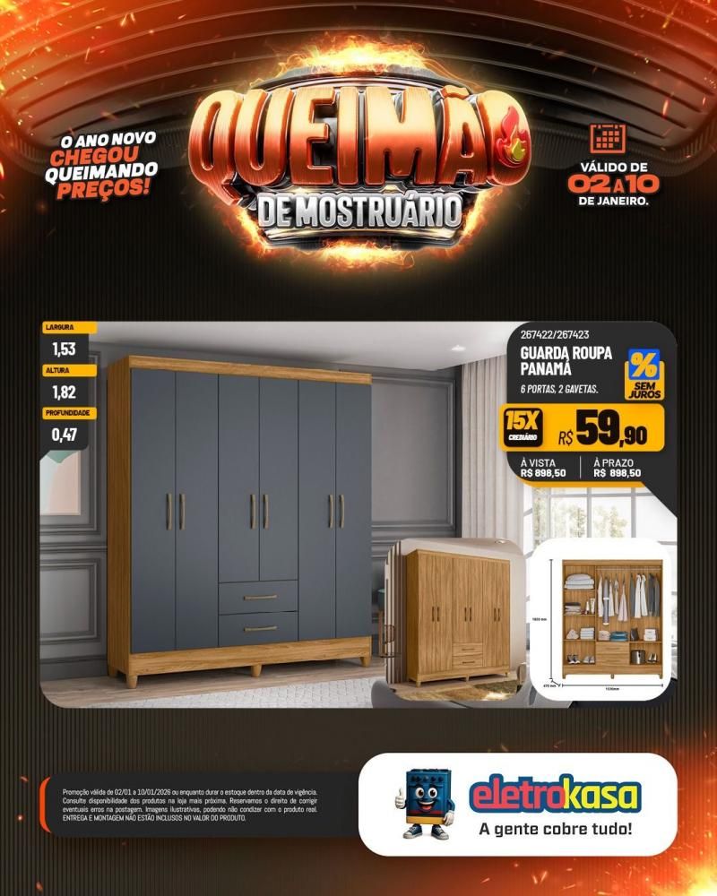 Comece o ano economizando com a QUEIMA DE MOSTRUÁRIO nas lojas ELETROKASA Comece o ano economizando com a QUEIMA DE MOSTRUÁRIO nas lojas ELETROKASA