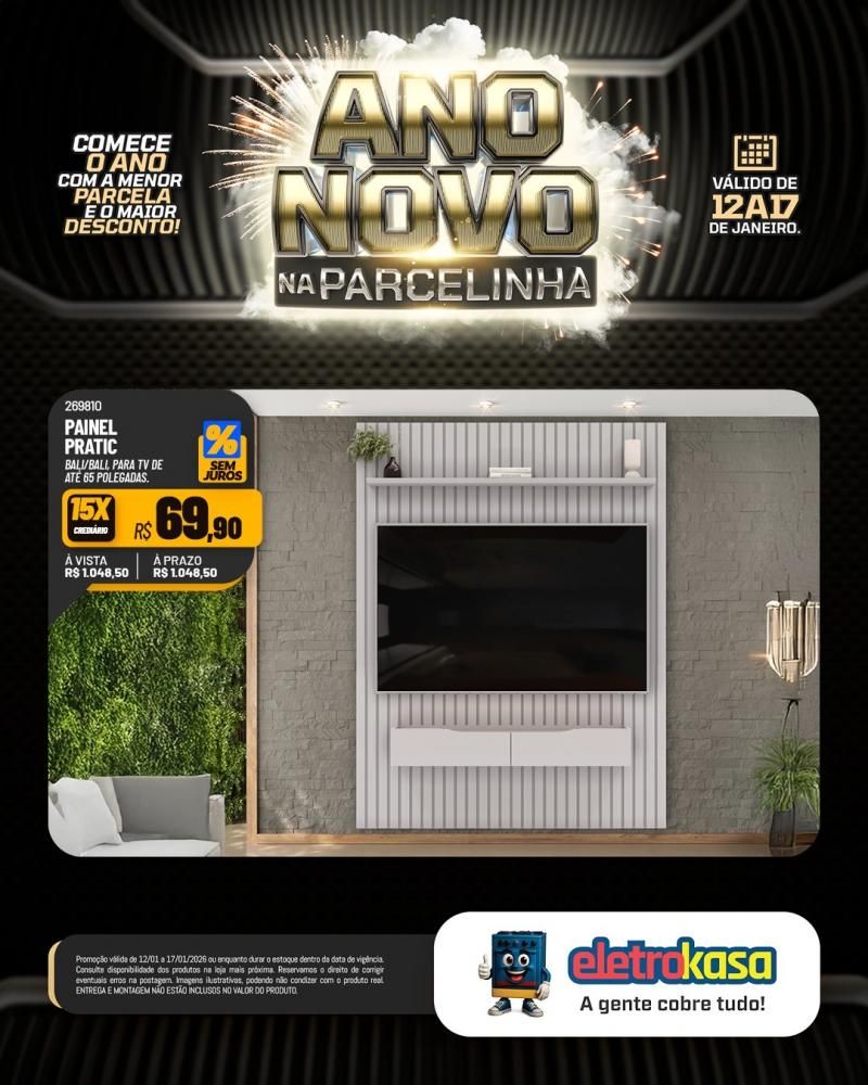 Eletrokasa lança campanha Ano Novo na Parcelinha Eletrokasa lança campanha Ano Novo na Parcelinha