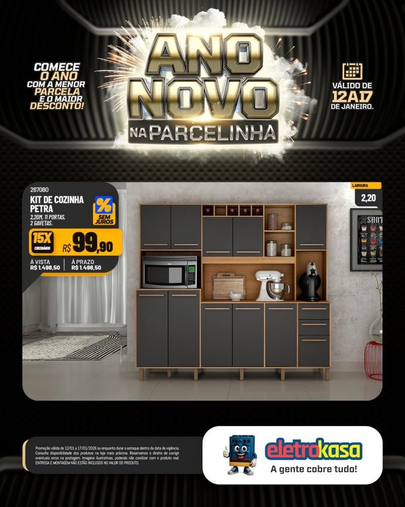Eletrokasa lança campanha Ano Novo na Parcelinha Eletrokasa lança campanha Ano Novo na Parcelinha