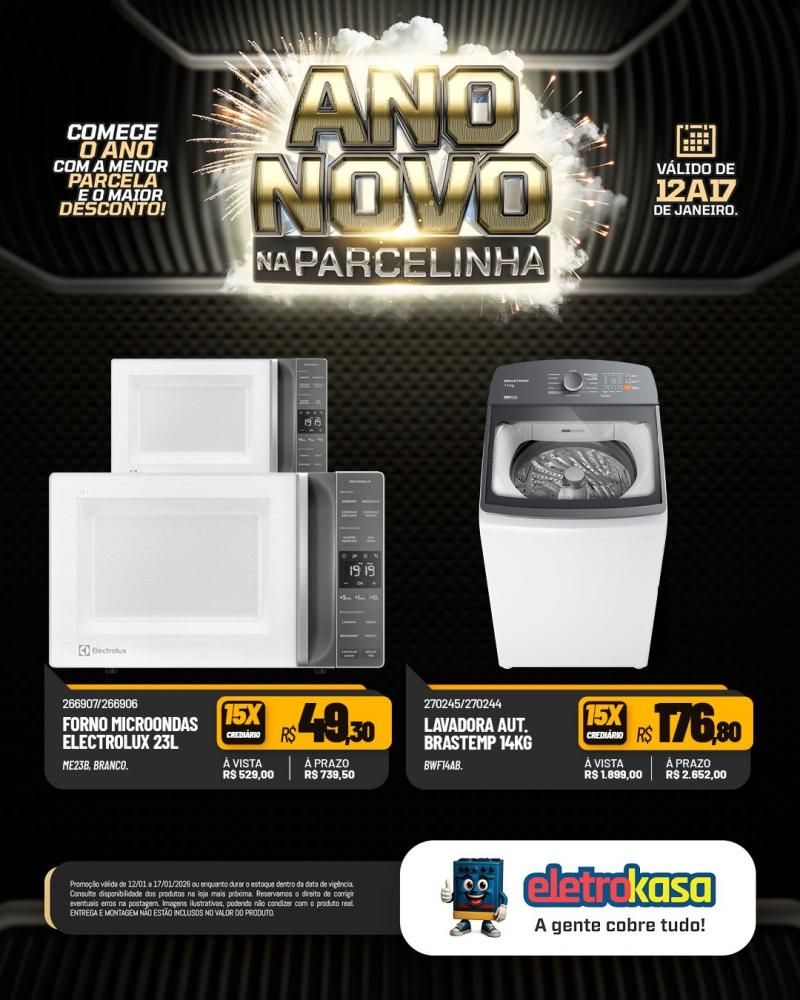 Eletrokasa lança campanha Ano Novo na Parcelinha Eletrokasa lança campanha Ano Novo na Parcelinha