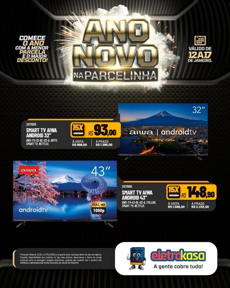 Eletrokasa lança campanha Ano Novo na Parcelinha Eletrokasa lança campanha Ano Novo na Parcelinha