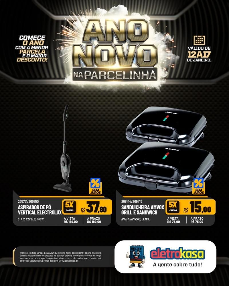 Eletrokasa lança campanha Ano Novo na Parcelinha Eletrokasa lança campanha Ano Novo na Parcelinha