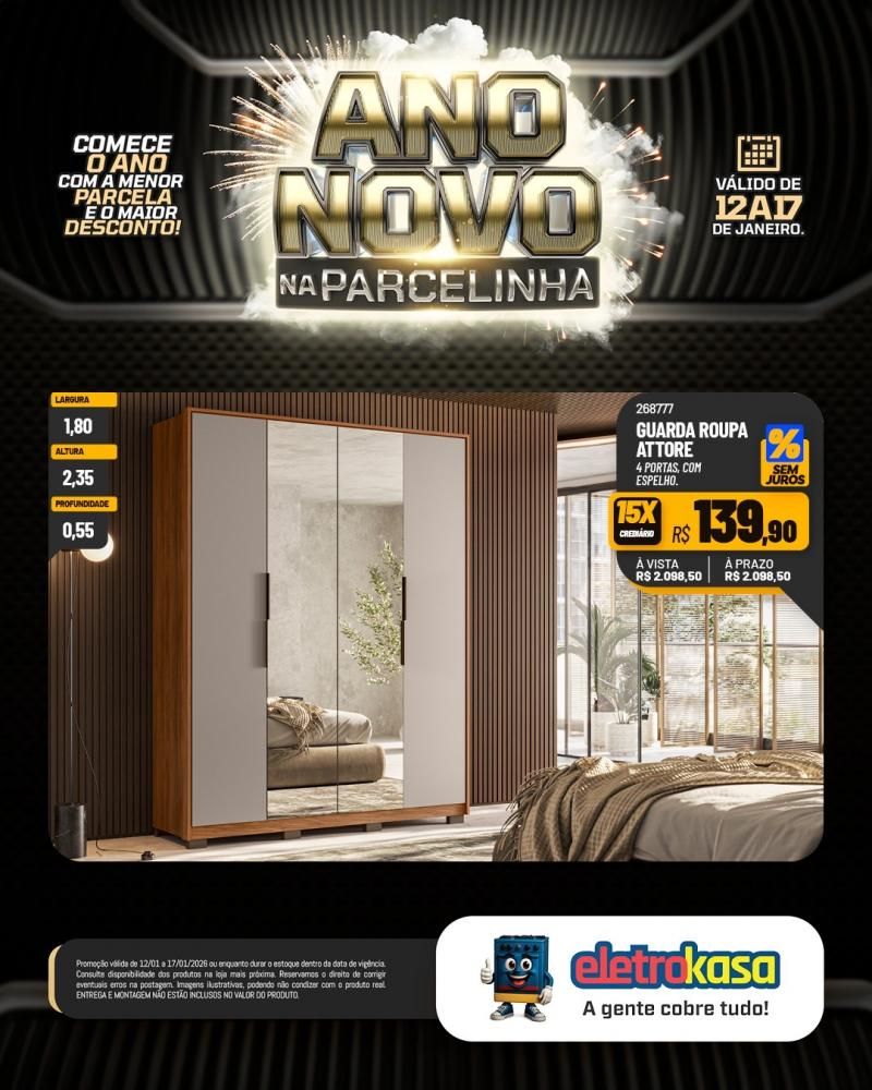 Eletrokasa lança campanha Ano Novo na Parcelinha Eletrokasa lança campanha Ano Novo na Parcelinha
