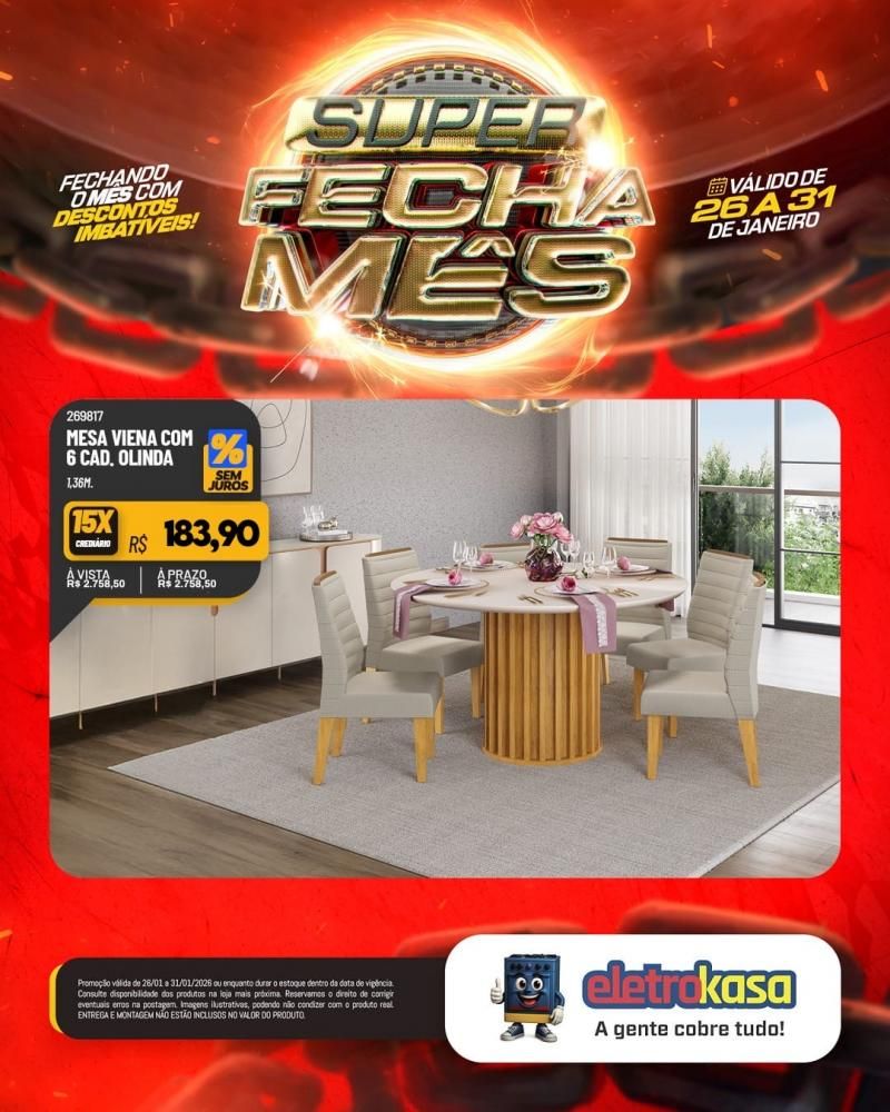 SUPER FECHA MÊS nas lojas eletroKasa, em Rolim de Moura SUPER FECHA MÊS nas lojas eletroKasa, em Rolim de Moura