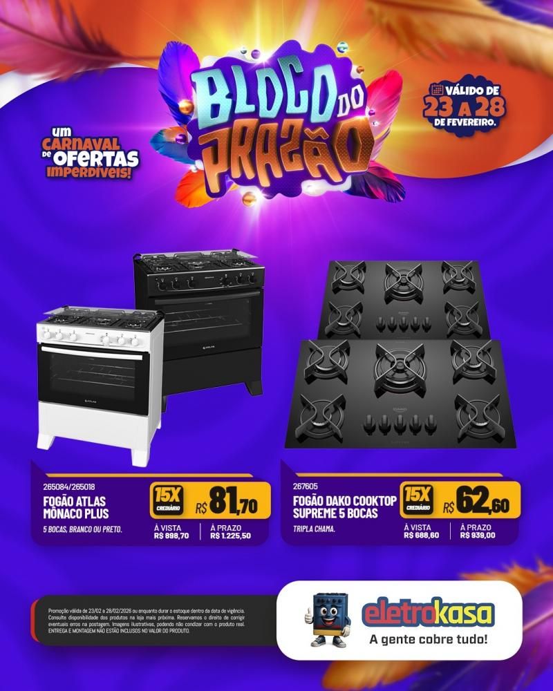 Aproveite os últimos dias do Carnaval de Ofertas das lojas eletroKasa Aproveite os últimos dias do Carnaval de Ofertas das lojas eletroKasa