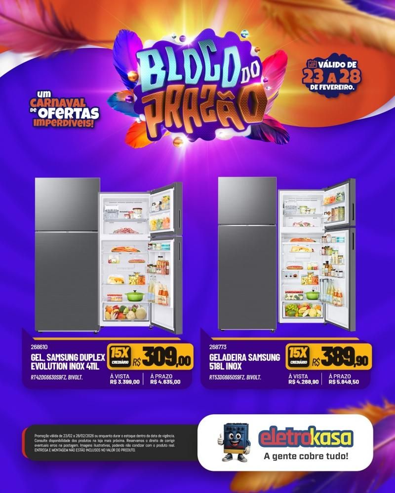 Aproveite os últimos dias do Carnaval de Ofertas das lojas eletroKasa Aproveite os últimos dias do Carnaval de Ofertas das lojas eletroKasa