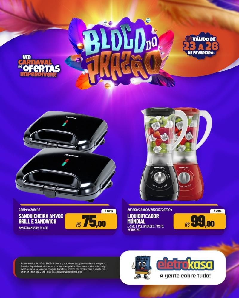 Aproveite os últimos dias do Carnaval de Ofertas das lojas eletroKasa Aproveite os últimos dias do Carnaval de Ofertas das lojas eletroKasa