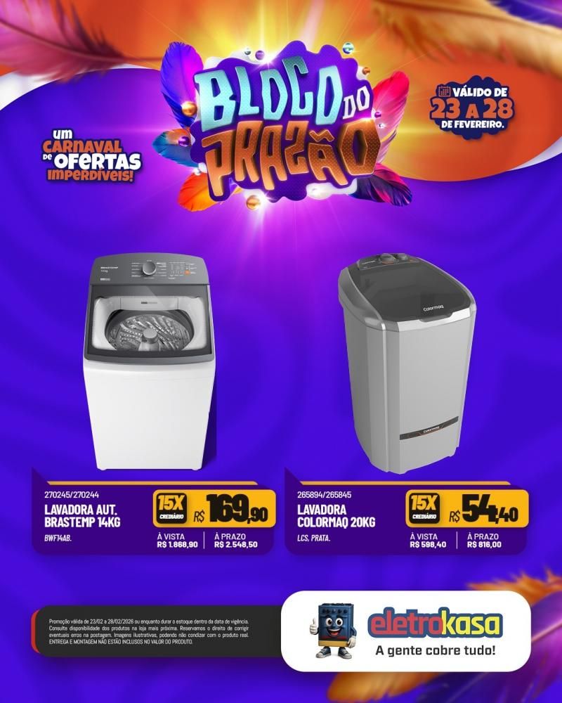 Aproveite os últimos dias do Carnaval de Ofertas das lojas eletroKasa Aproveite os últimos dias do Carnaval de Ofertas das lojas eletroKasa
