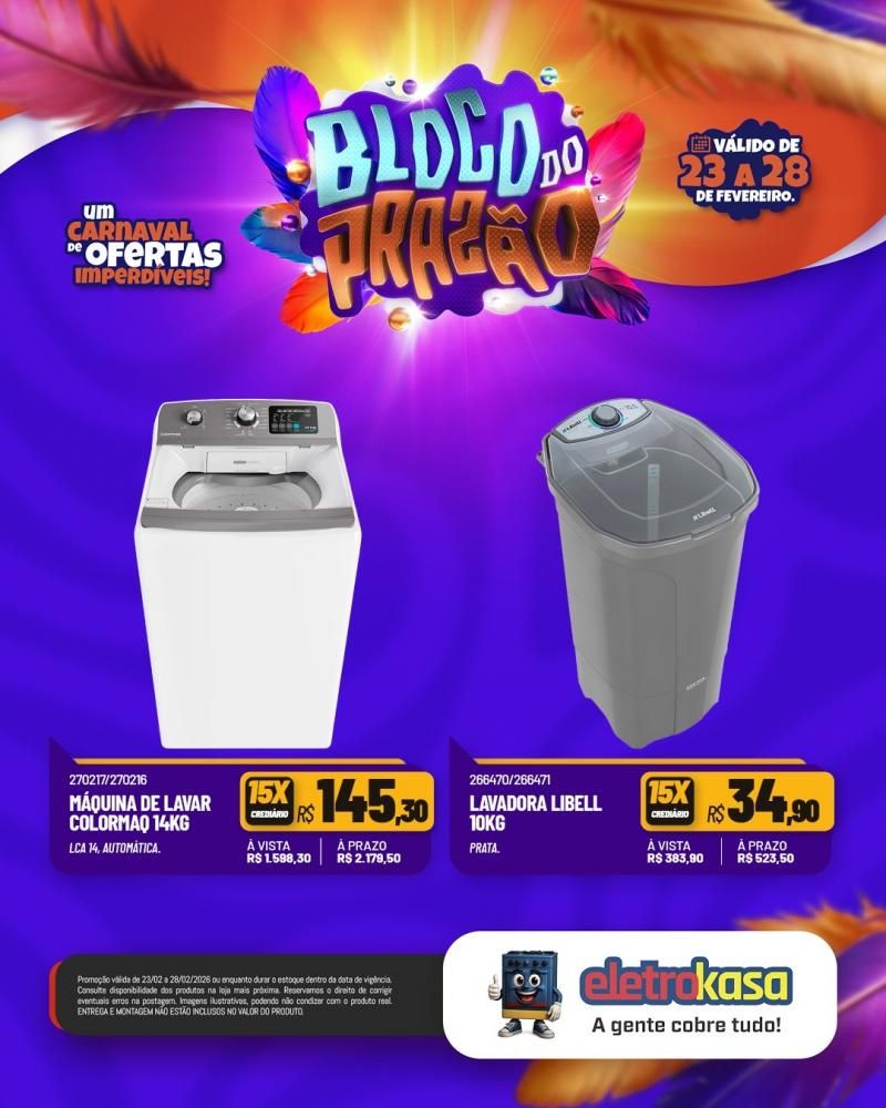 Aproveite os últimos dias do Carnaval de Ofertas das lojas eletroKasa Aproveite os últimos dias do Carnaval de Ofertas das lojas eletroKasa