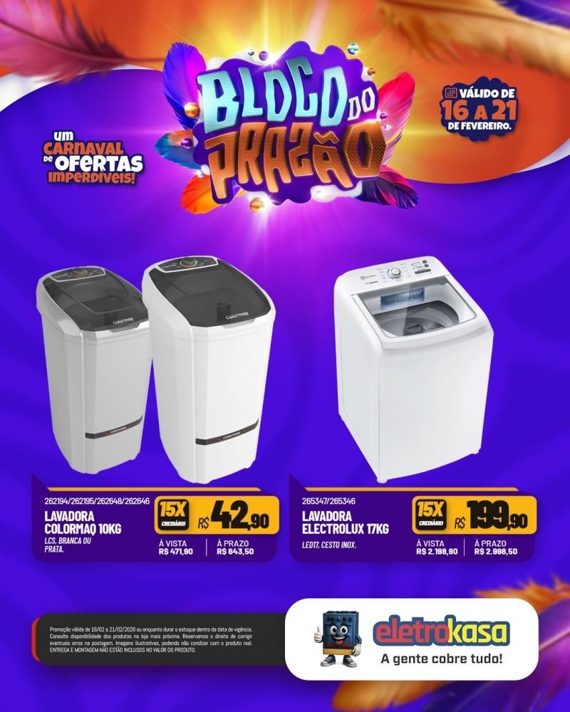 Carnaval das ofertas imperdíveis continua nas lojas eletroKasa Carnaval das ofertas imperdíveis continua nas lojas eletroKasa