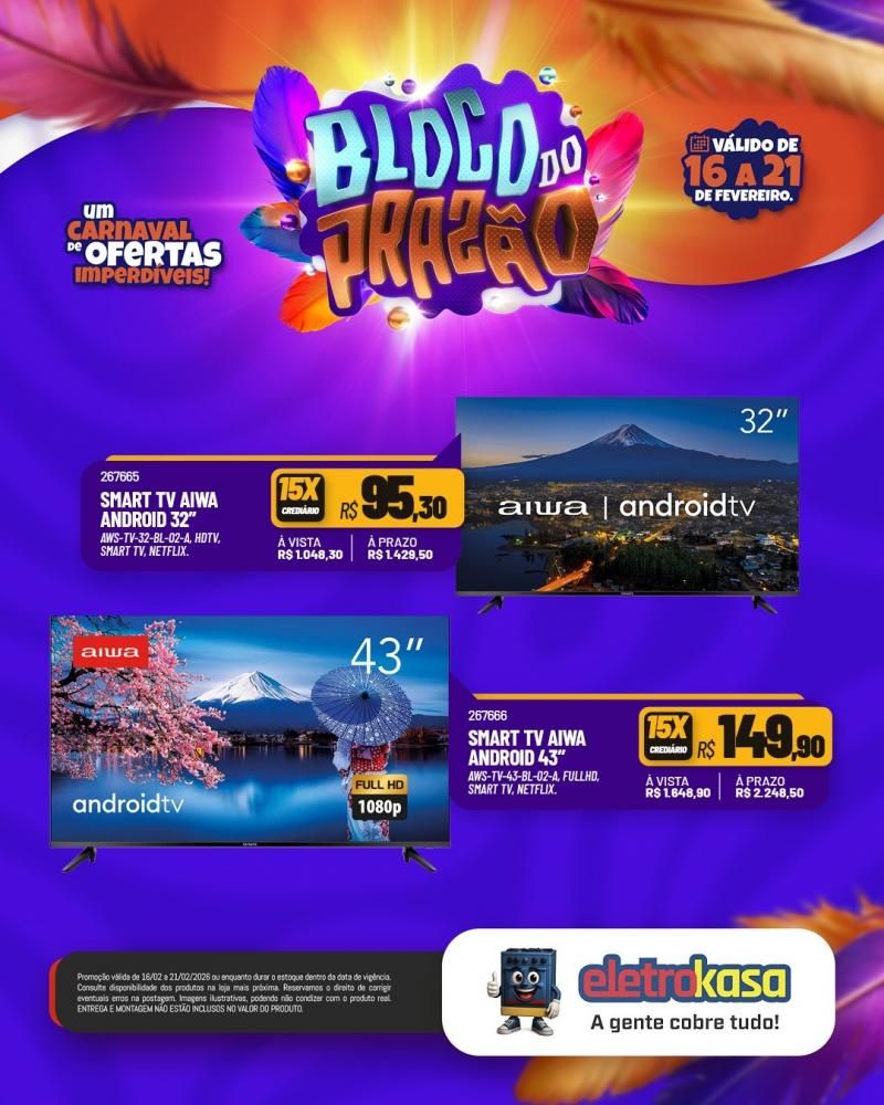 Carnaval das ofertas imperdíveis continua nas lojas eletroKasa Carnaval das ofertas imperdíveis continua nas lojas eletroKasa