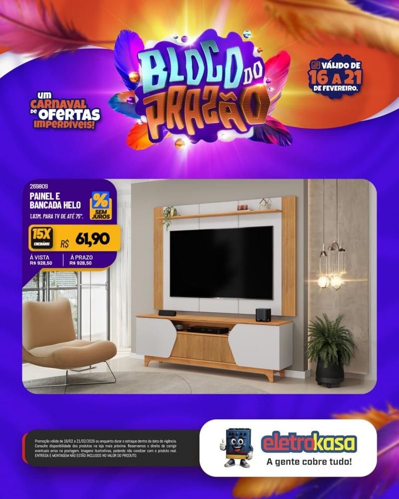 Carnaval das ofertas imperdíveis continua nas lojas eletroKasa Carnaval das ofertas imperdíveis continua nas lojas eletroKasa