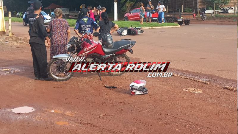Vídeo - Colisão entre motocicletas deixa um ferido no bairro Cidade Alta, em Rolim de Moura Vídeo - Colisão entre motocicletas deixa um ferido no bairro Cidade Alta, em Rolim de Moura