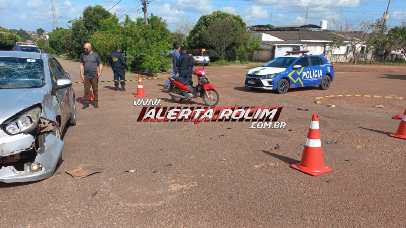 Vídeo: Motociclista ficou ferida após colisão com carro em Rolim de Moura Vídeo: Motociclista ficou ferida após colisão com carro em Rolim de Moura