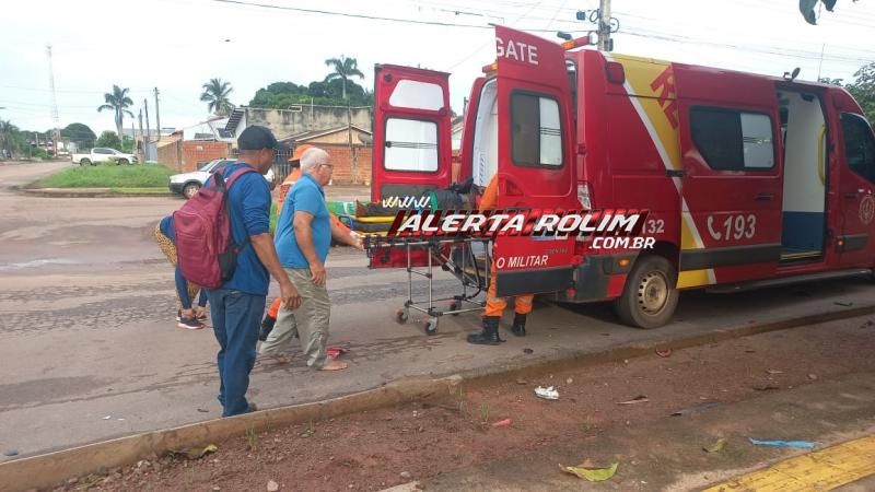 Vídeo - Grave acidente no bairro Olímpico deixa motociclista com fratura exposta em uma das pernas, em Rolim de Moura Vídeo - Grave acidente no bairro Olímpico deixa motociclista com fratura exposta em uma das pernas, em Rolim de Moura