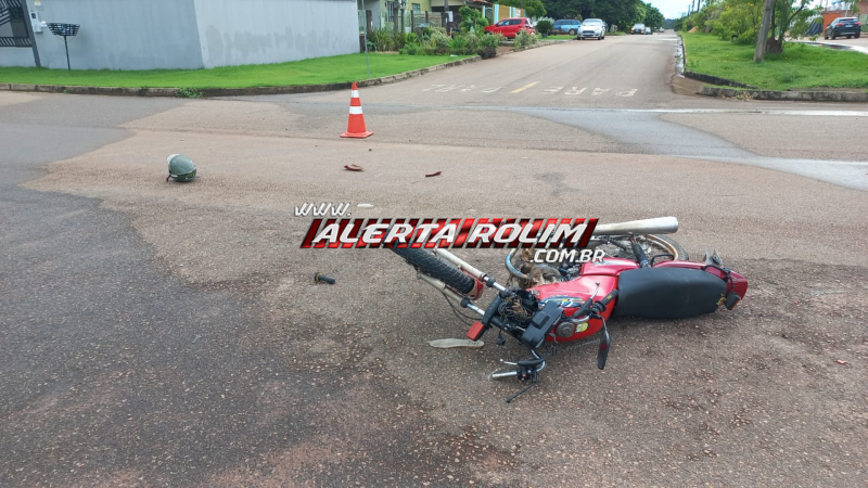 Vídeo- Violenta colisão entre moto e caminhonete foi registrada na tarde deste domingo, em Rolim de Moura Vídeo- Violenta colisão entre moto e caminhonete foi registrada na tarde deste domingo, em Rolim de Moura