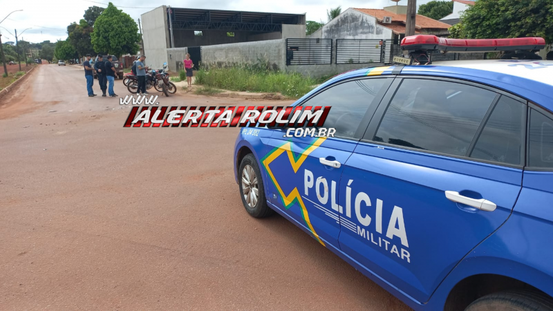 Acidente entre moto e caminhonete deixa motociclista ferido em Rolim de Moura - Vídeo Acidente entre moto e caminhonete deixa motociclista ferido em Rolim de Moura - Vídeo