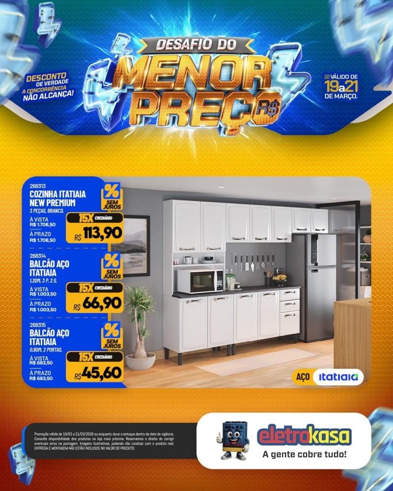 Desafio do menor preço nas lojas eletroKasa, em Rolim de Moura Desafio do menor preço nas lojas eletroKasa, em Rolim de Moura
