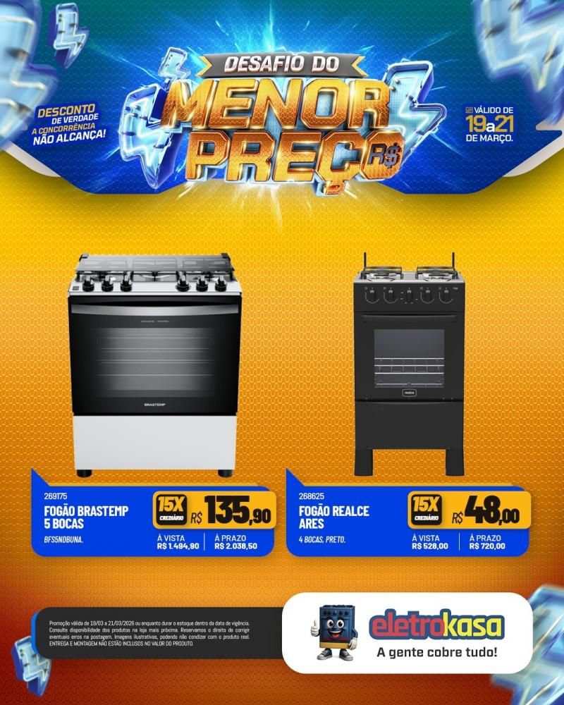 Desafio do menor preço nas lojas eletroKasa, em Rolim de Moura Desafio do menor preço nas lojas eletroKasa, em Rolim de Moura