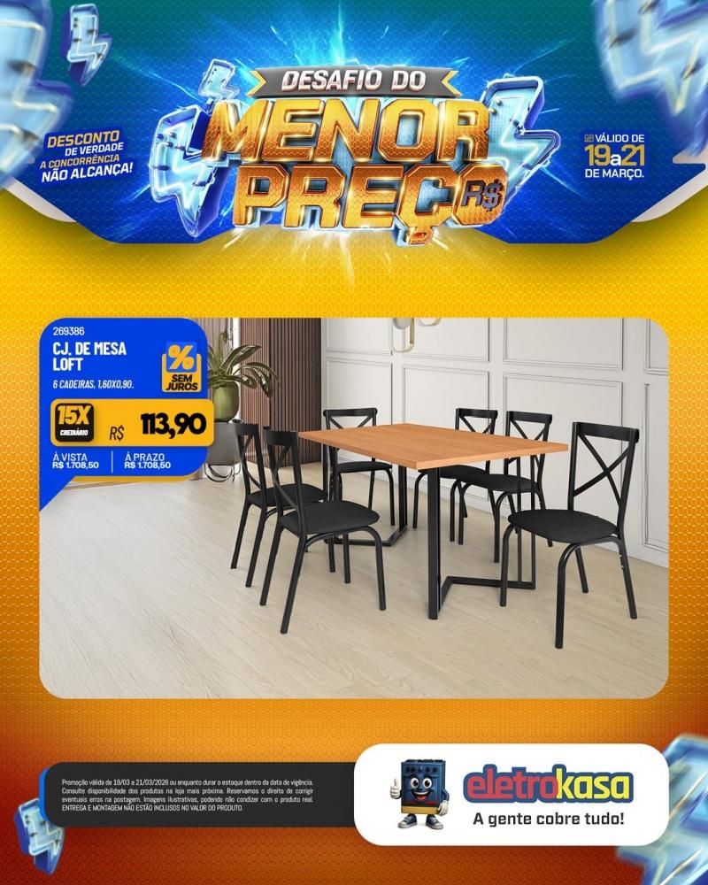 Desafio do menor preço nas lojas eletroKasa, em Rolim de Moura Desafio do menor preço nas lojas eletroKasa, em Rolim de Moura