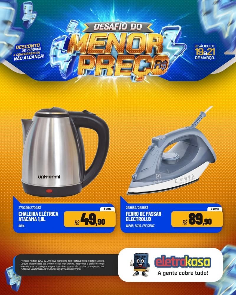 Desafio do menor preço nas lojas eletroKasa, em Rolim de Moura Desafio do menor preço nas lojas eletroKasa, em Rolim de Moura