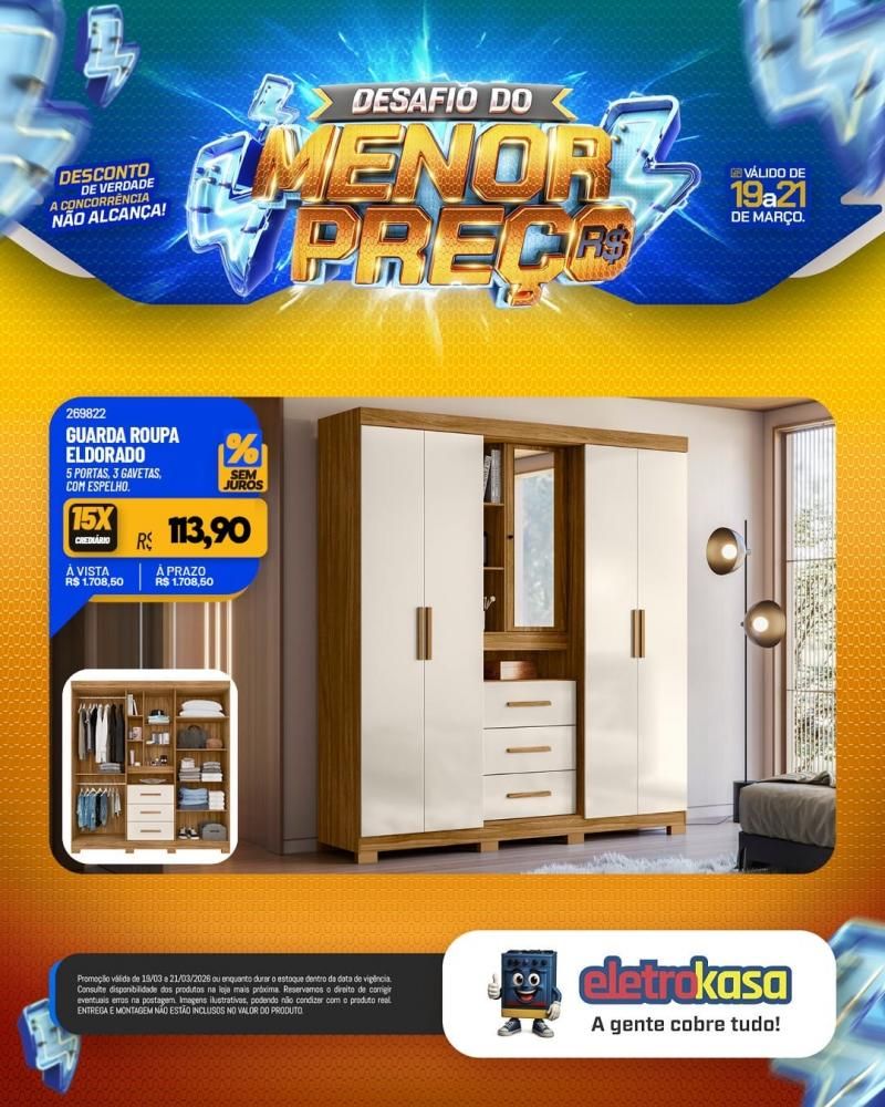 Desafio do menor preço nas lojas eletroKasa, em Rolim de Moura Desafio do menor preço nas lojas eletroKasa, em Rolim de Moura