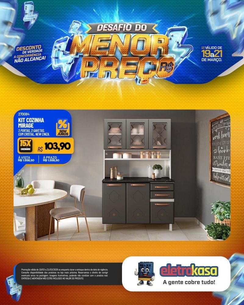 Desafio do menor preço nas lojas eletroKasa, em Rolim de Moura Desafio do menor preço nas lojas eletroKasa, em Rolim de Moura