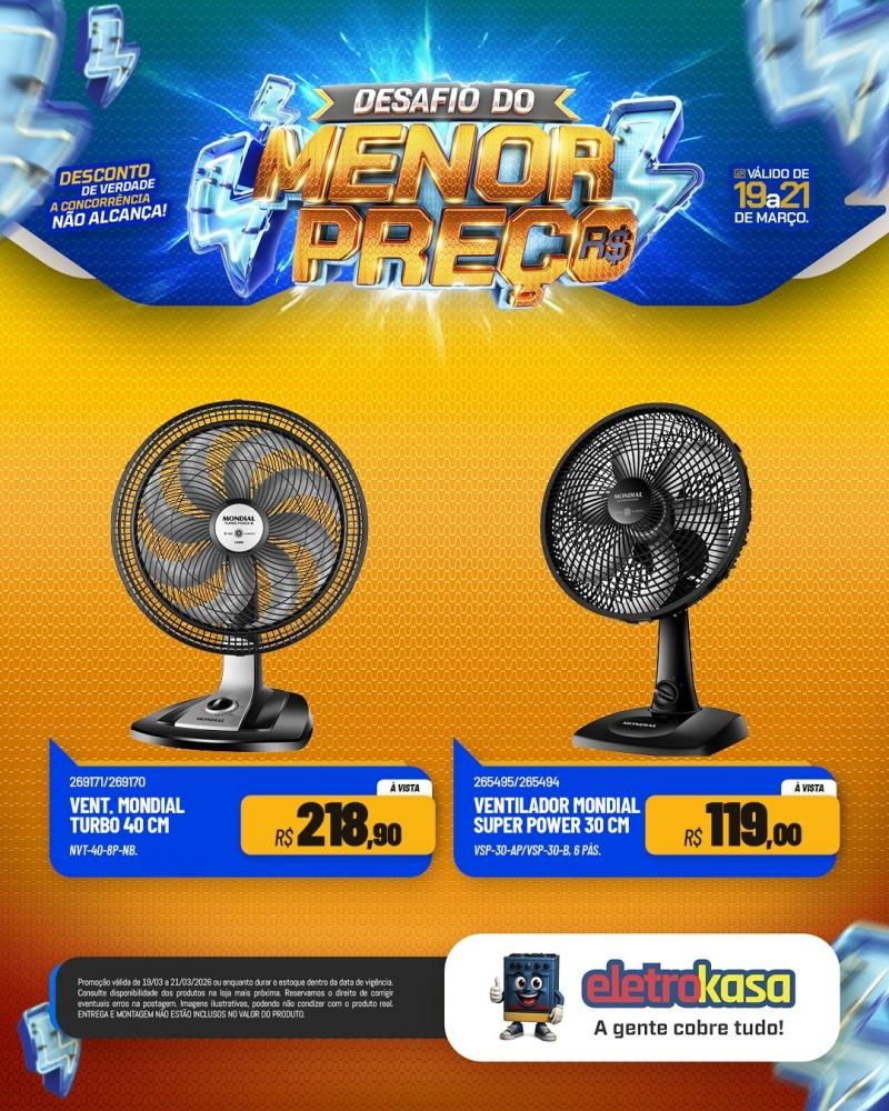Desafio do menor preço nas lojas eletroKasa, em Rolim de Moura Desafio do menor preço nas lojas eletroKasa, em Rolim de Moura