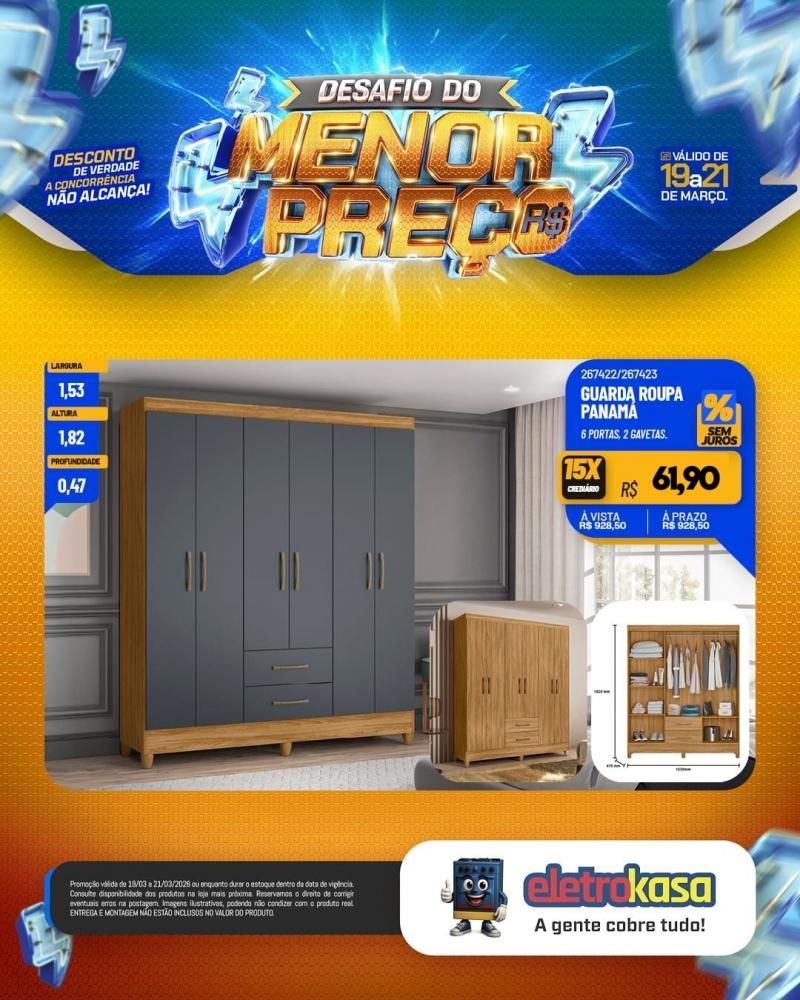 Desafio do menor preço nas lojas eletroKasa, em Rolim de Moura Desafio do menor preço nas lojas eletroKasa, em Rolim de Moura